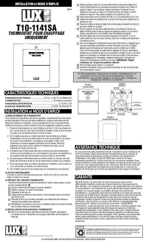 Guide utilisation  AEG-ELECTROLUX LUX T10-1141SA  de la marque AEG-ELECTROLUX
