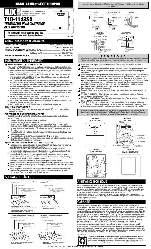 Guide utilisation  AEG-ELECTROLUX LUX T10-1143SA  de la marque AEG-ELECTROLUX