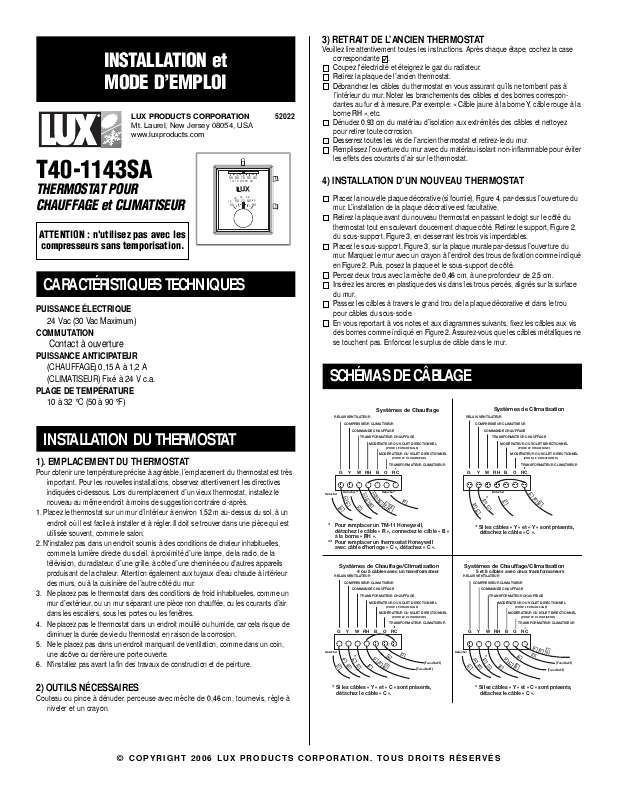 Guide utilisation  AEG-ELECTROLUX LUX T40-1143SA  de la marque AEG-ELECTROLUX