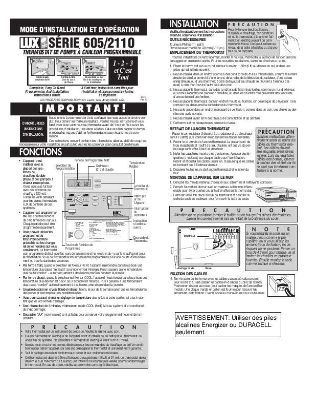 Guide utilisation  AEG-ELECTROLUX 2110  de la marque AEG-ELECTROLUX