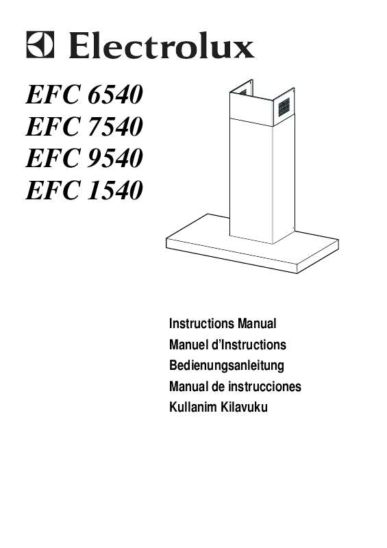 Guide utilisation AEG-ELECTROLUX EFC7540X de la marque AEG-ELECTROLUX