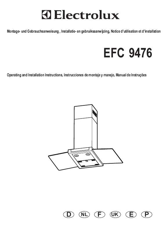 Guide utilisation AEG-ELECTROLUX EFC9476X de la marque AEG-ELECTROLUX