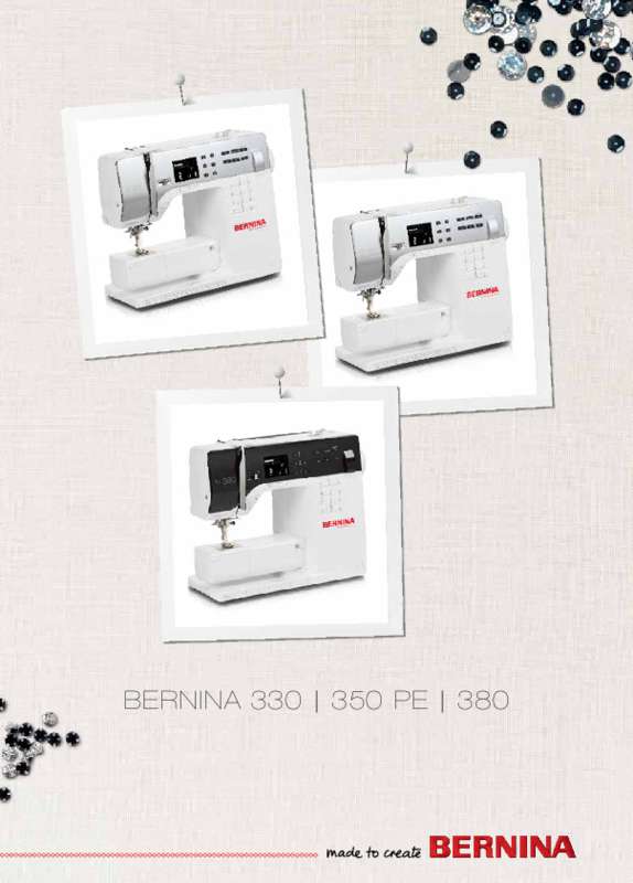 Guide utilisation BERNINA 330  de la marque BERNINA