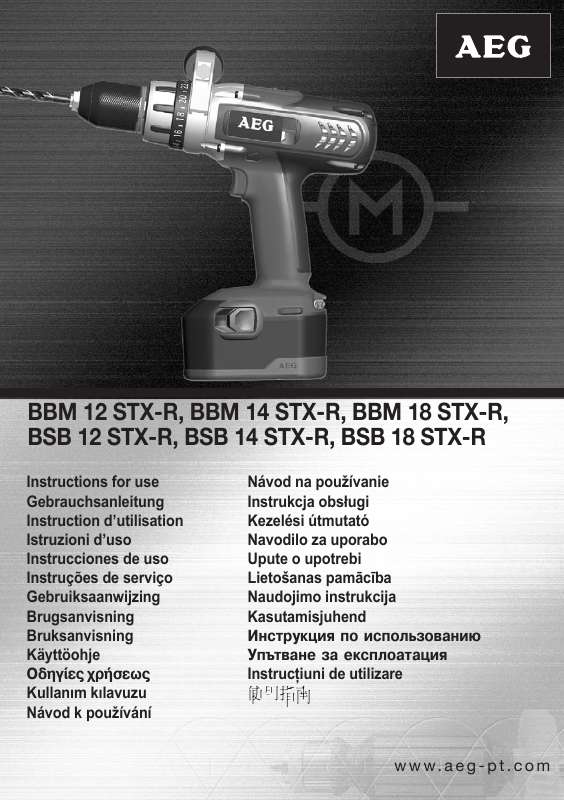 Guide utilisation AEG-ELECTROLUX BBM 18 STX LI de la marque AEG-ELECTROLUX