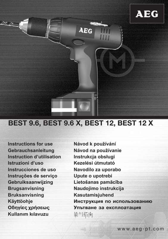 Guide utilisation AEG-ELECTROLUX BEST 9.6 X SUPER de la marque AEG-ELECTROLUX