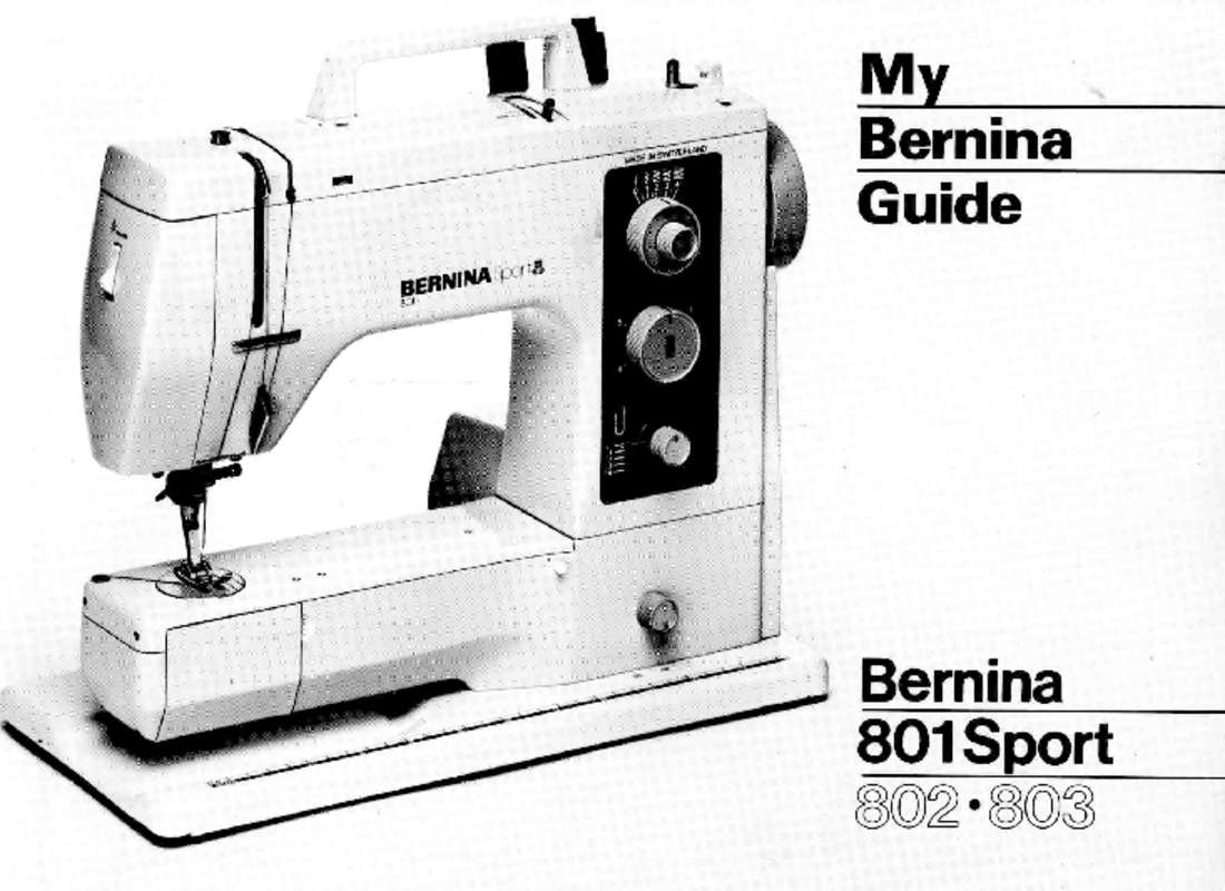 Guide utilisation BERNINA 801 SPORT  de la marque BERNINA