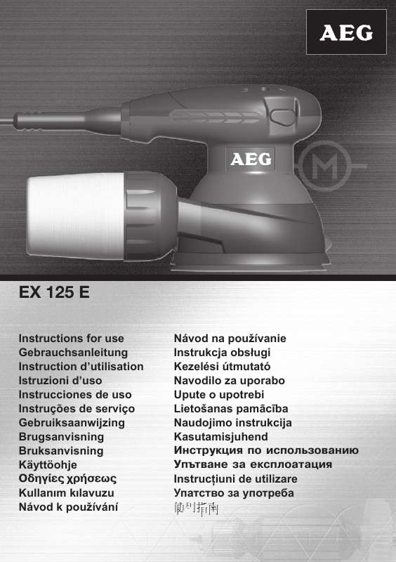 Guide utilisation AEG-ELECTROLUX EX 125 E  de la marque AEG-ELECTROLUX