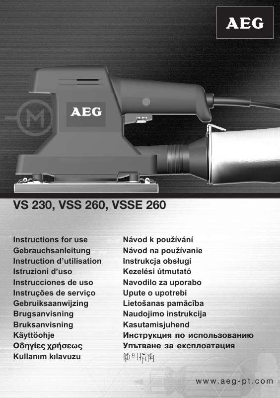 Guide utilisation AEG-ELECTROLUX VS 230  de la marque AEG-ELECTROLUX