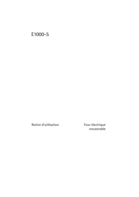 Guide utilisation  AEG-ELECTROLUX E1000-5-M  de la marque AEG-ELECTROLUX