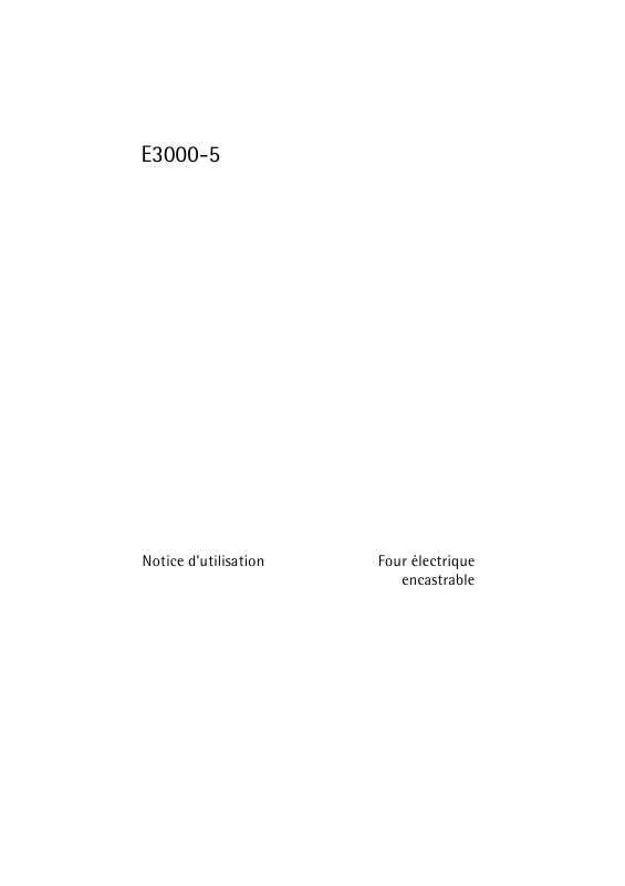 Guide utilisation AEG-ELECTROLUX E3000-5-B de la marque AEG-ELECTROLUX