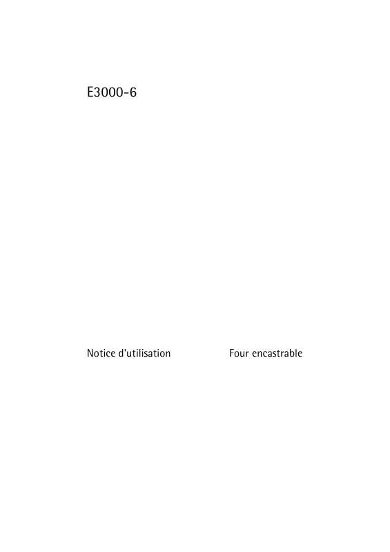 Guide utilisation AEG-ELECTROLUX E3000-6-M de la marque AEG-ELECTROLUX