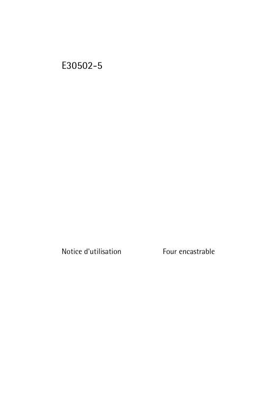 Guide utilisation  AEG-ELECTROLUX E30502-5-D  de la marque AEG-ELECTROLUX