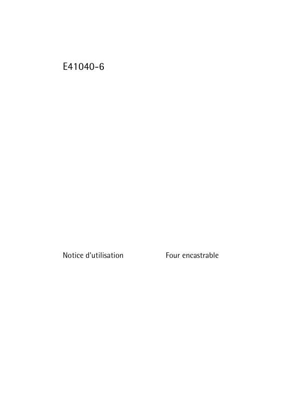 Guide utilisation  AEG-ELECTROLUX E41040-6-M  de la marque AEG-ELECTROLUX