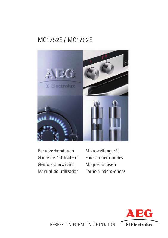 Guide utilisation  AEG-ELECTROLUX MC1752E-M  de la marque AEG-ELECTROLUX