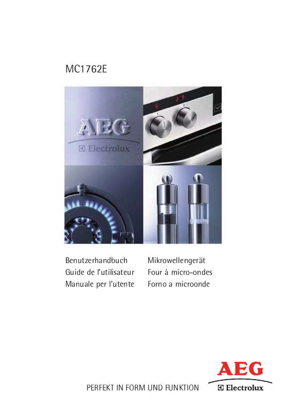 Guide utilisation  AEG-ELECTROLUX MC1762E-M  de la marque AEG-ELECTROLUX