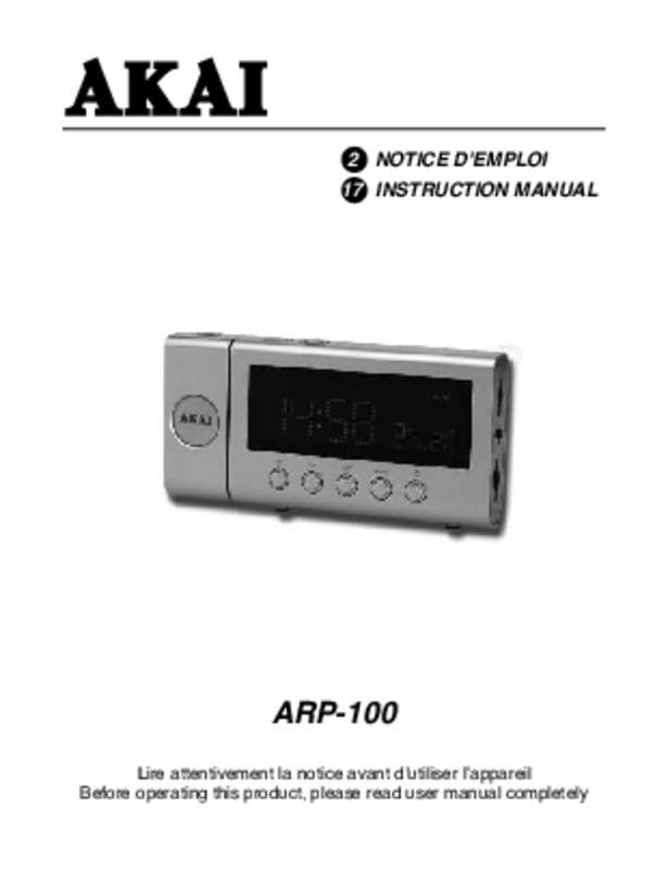 Guide utilisation AKAI ARP 100  de la marque AKAI