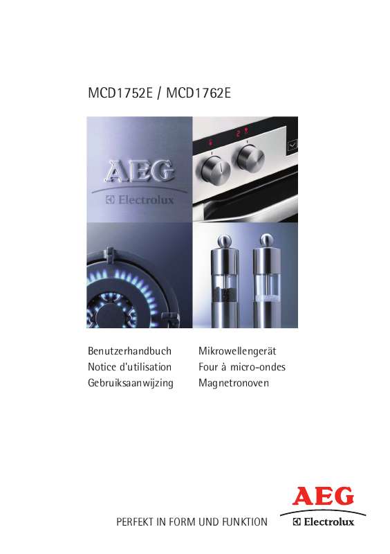 Guide utilisation  AEG-ELECTROLUX MCD1752E-M  de la marque AEG-ELECTROLUX