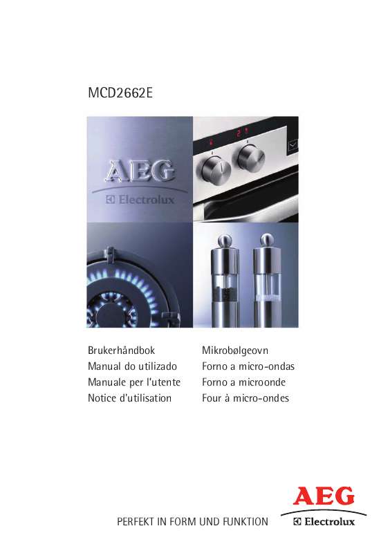 Guide utilisation  AEG-ELECTROLUX MCD2662E-B  de la marque AEG-ELECTROLUX
