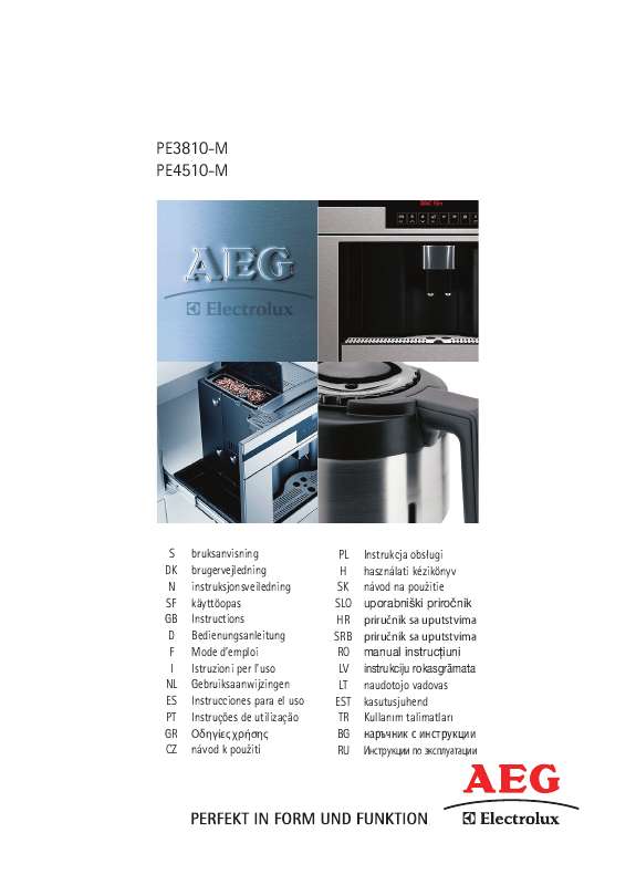 Guide utilisation AEG-ELECTROLUX PE3810-M de la marque AEG-ELECTROLUX