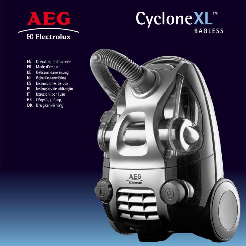 Guide utilisation  AEG-ELECTROLUX CYCLONE XL  de la marque AEG-ELECTROLUX