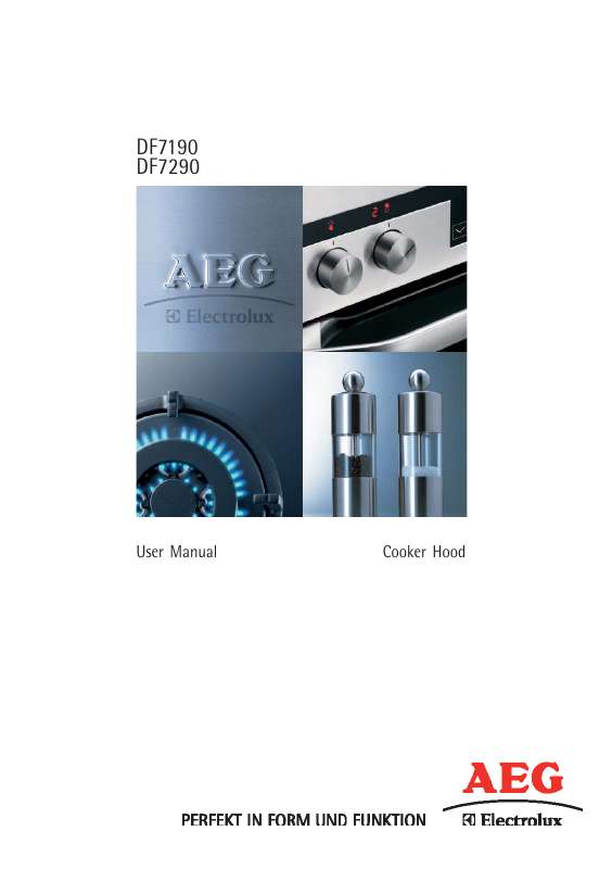 Guide utilisation  AEG-ELECTROLUX DF 7290  de la marque AEG-ELECTROLUX