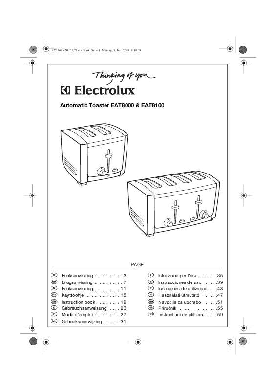 Guide utilisation  AEG-ELECTROLUX EAT8100  de la marque AEG-ELECTROLUX