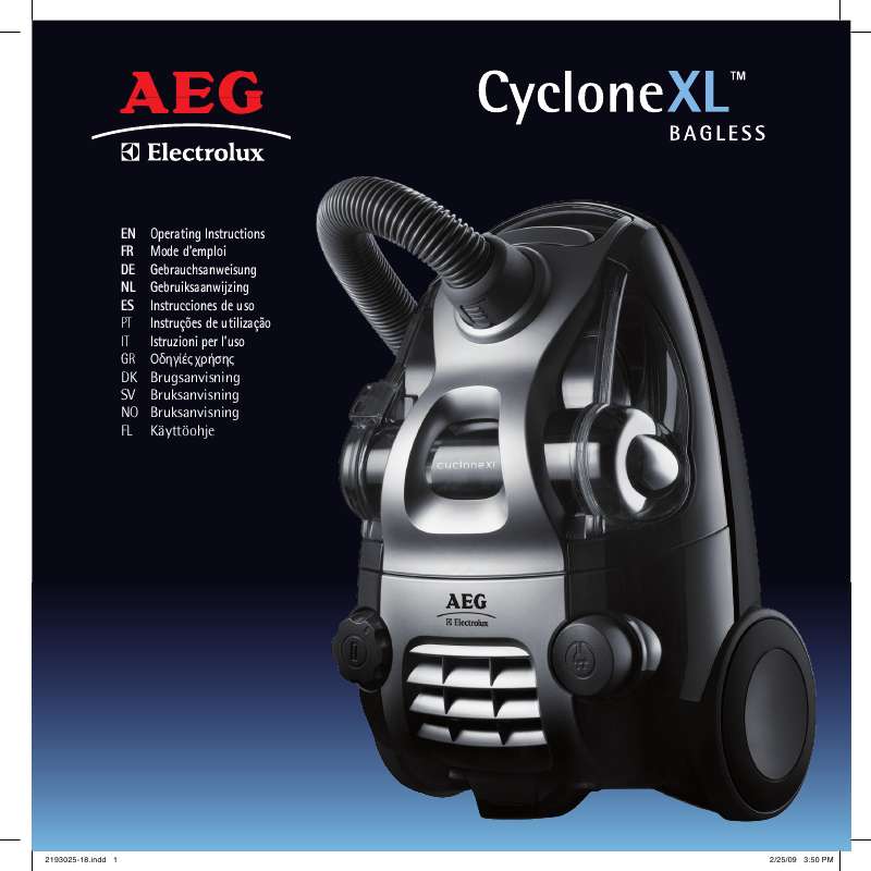 Guide utilisation AEG-ELECTROLUX ACX6204N de la marque AEG-ELECTROLUX