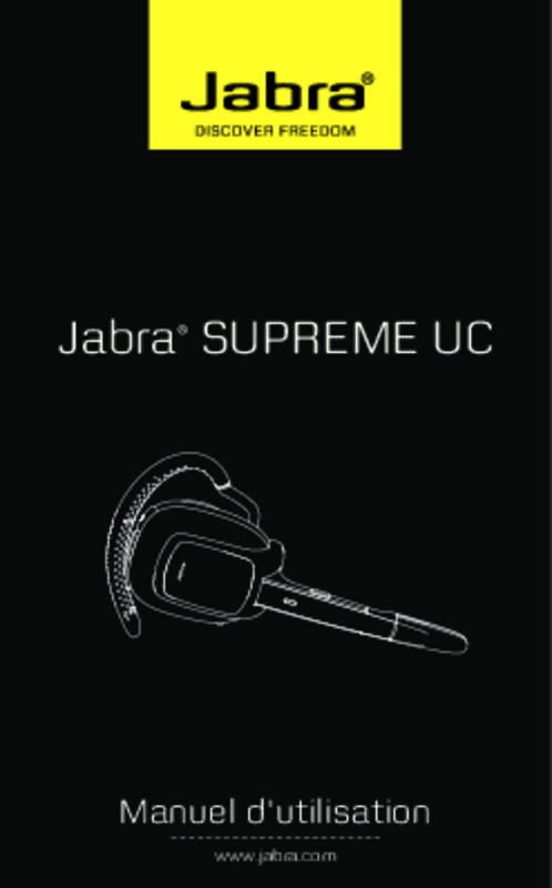 Guide utilisation JABRA SUPREME UC  de la marque JABRA