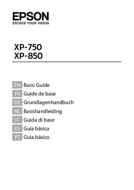 Guide utilisation EPSON EXPRESSION PHOTO XP-750  de la marque EPSON
