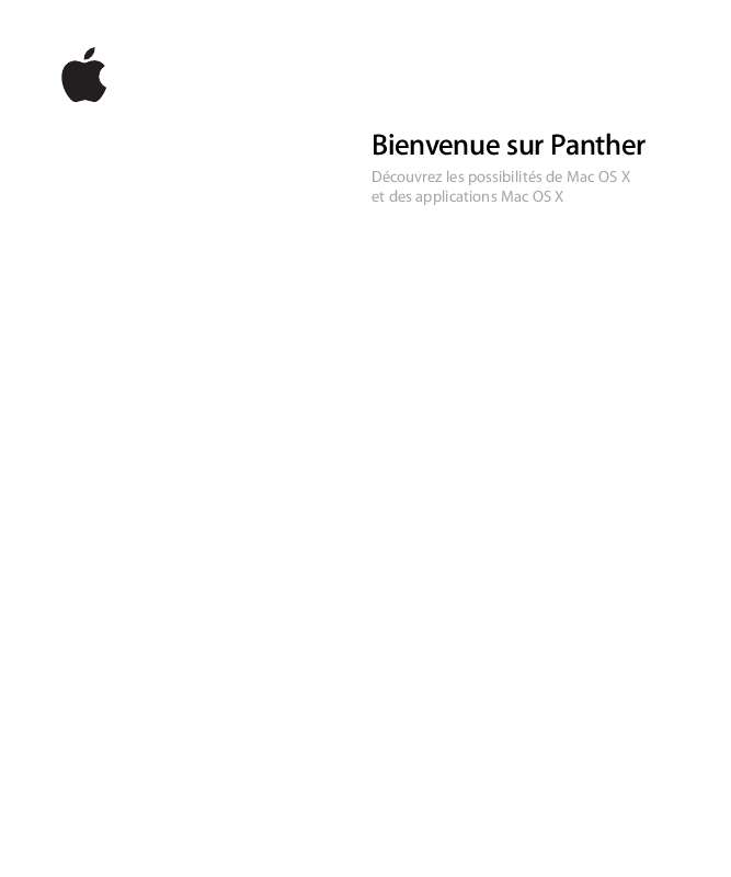Guide utilisation APPLE MAC OS X 10.3  de la marque APPLE