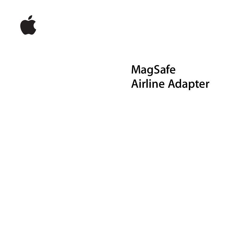 Guide utilisation APPLE MAGSAFE AIRLINE ADAPTER  de la marque APPLE