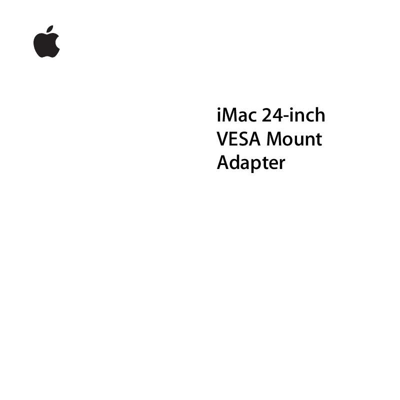 Guide utilisation APPLE IMAC 24-INCH VESA MOUNT ADAPTER  de la marque APPLE
