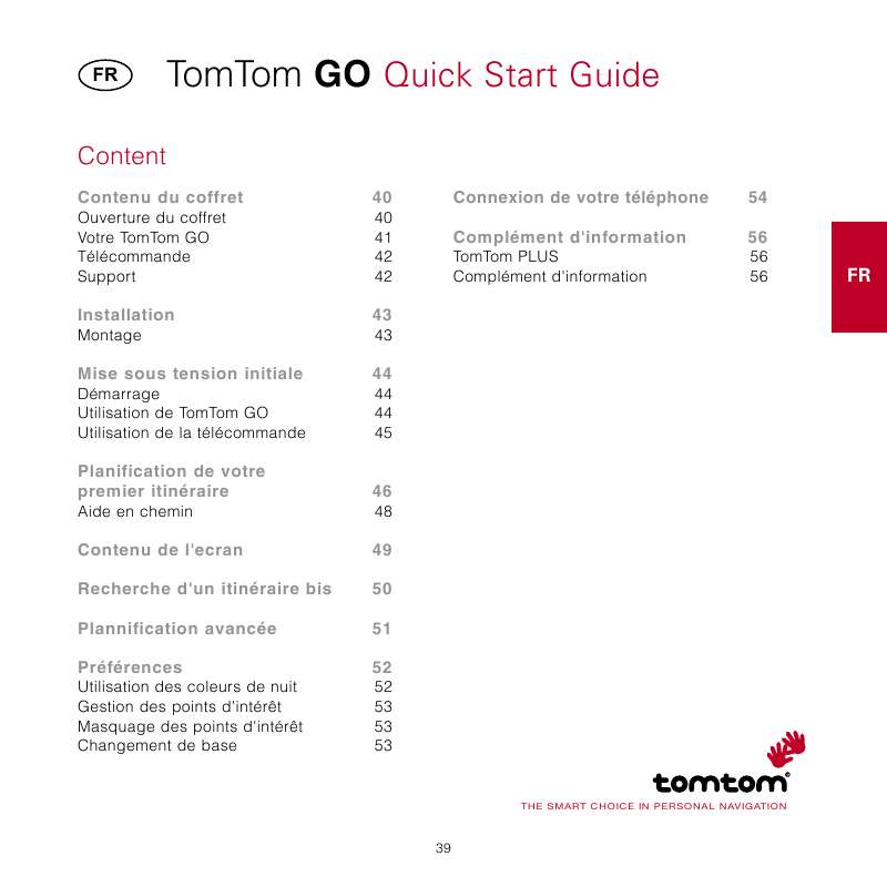 Guide utilisation TOMTOM GO 300  de la marque TOMTOM