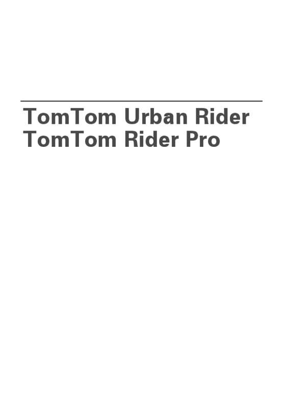 Guide utilisation TOMTOM URBAN RIDER  de la marque TOMTOM