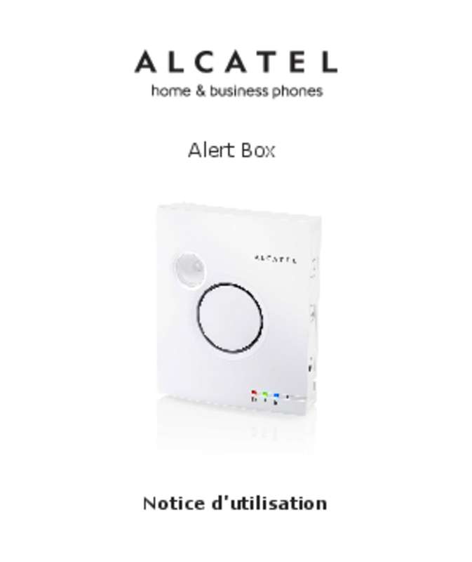 Guide utilisation  ALCATEL PHONE ALERT INCENDIE  de la marque ALCATEL