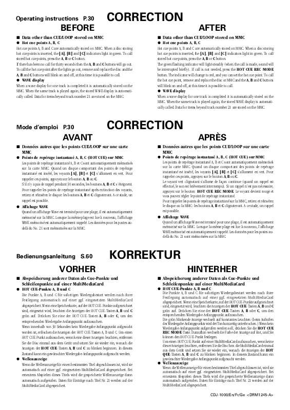 Guide utilisation  PIONEER CDJ-1000  de la marque PIONEER