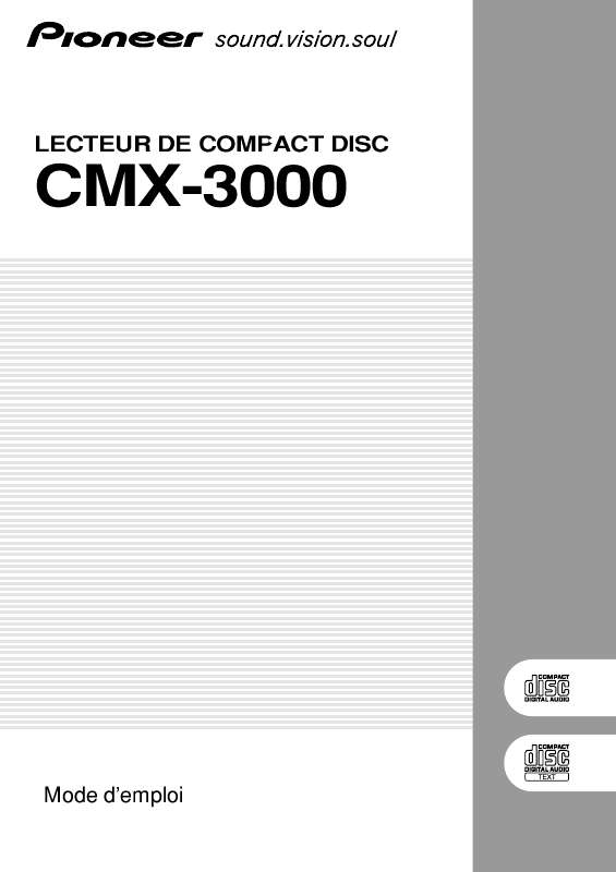 Guide utilisation  PIONEER CMX-3000  de la marque PIONEER