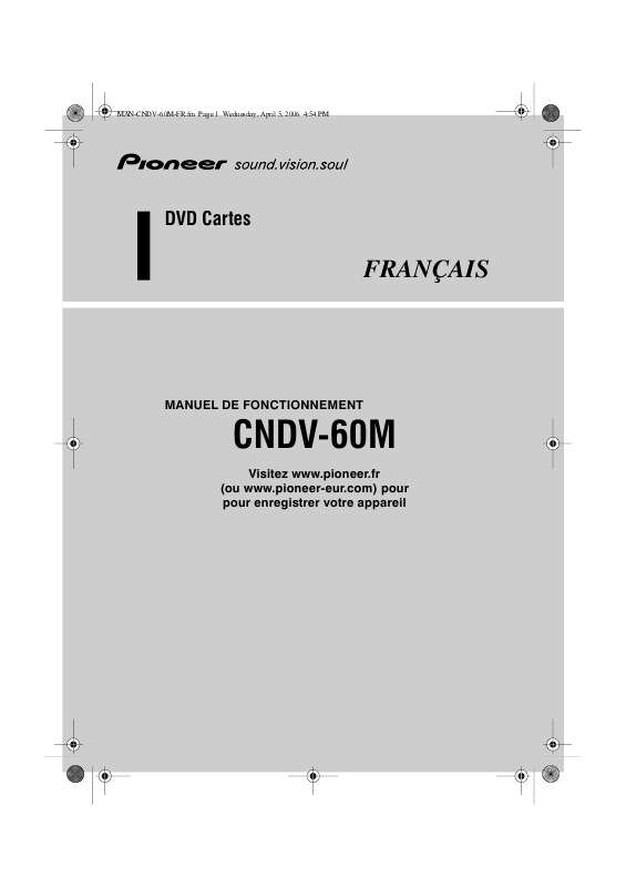 Guide utilisation  PIONEER CNDV-60M  de la marque PIONEER