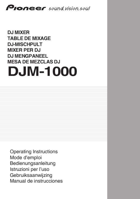 Guide utilisation  PIONEER DJM-1000  de la marque PIONEER