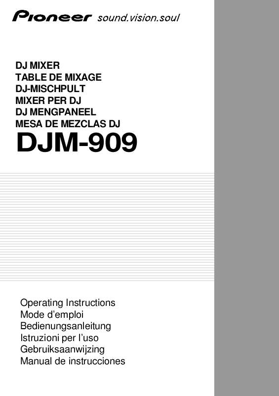 Guide utilisation  PIONEER DJM-909  de la marque PIONEER