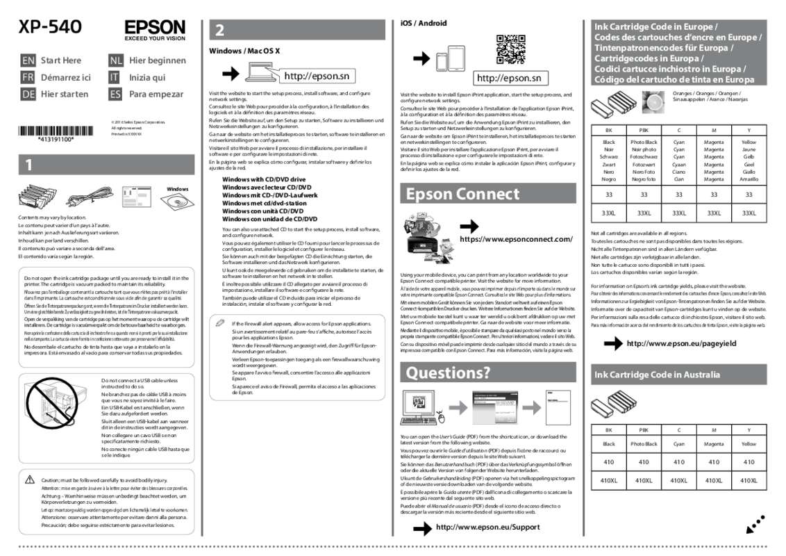 Guide utilisation EPSON EXPRESSION PREMIUM XP-540  de la marque EPSON
