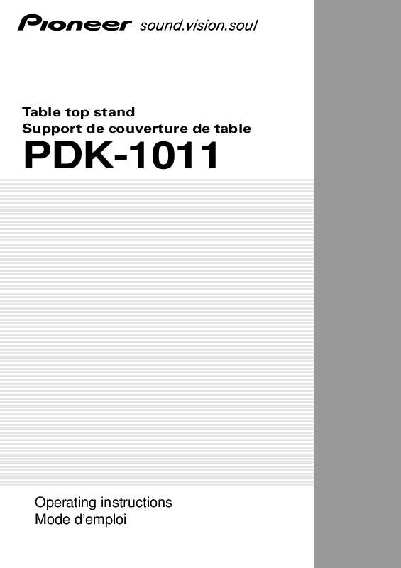Guide utilisation  PIONEER PDK-1011  de la marque PIONEER