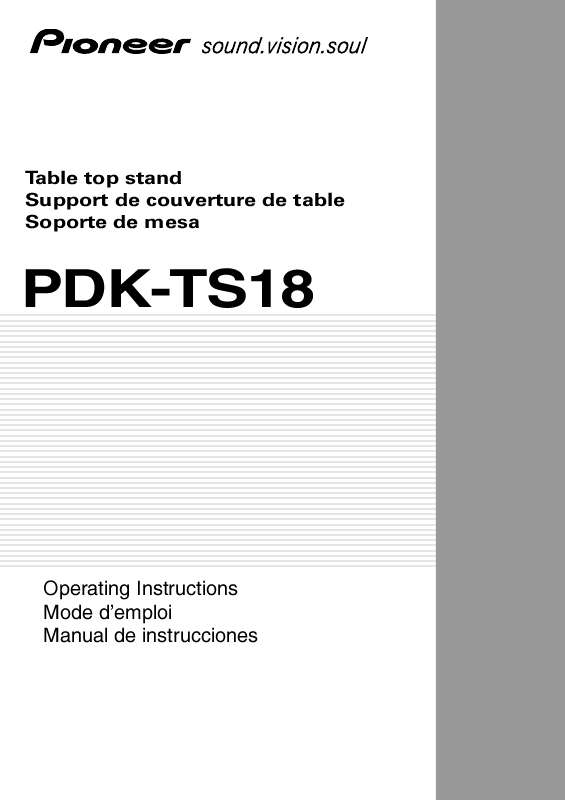 Guide utilisation  PIONEER PDK-TS18  de la marque PIONEER