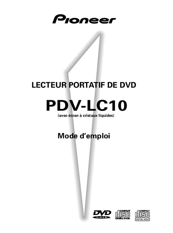 Guide utilisation  PIONEER PDV-LC10  de la marque PIONEER