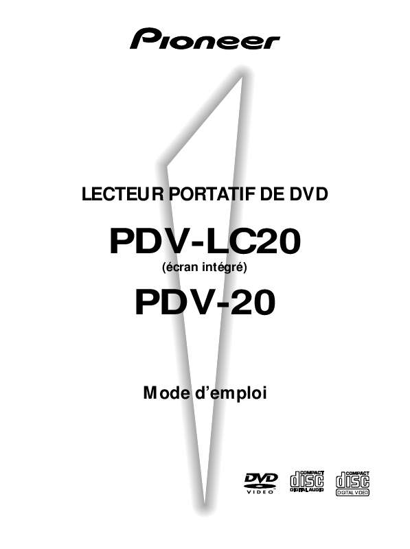 Guide utilisation  PIONEER PDV-LC20  de la marque PIONEER