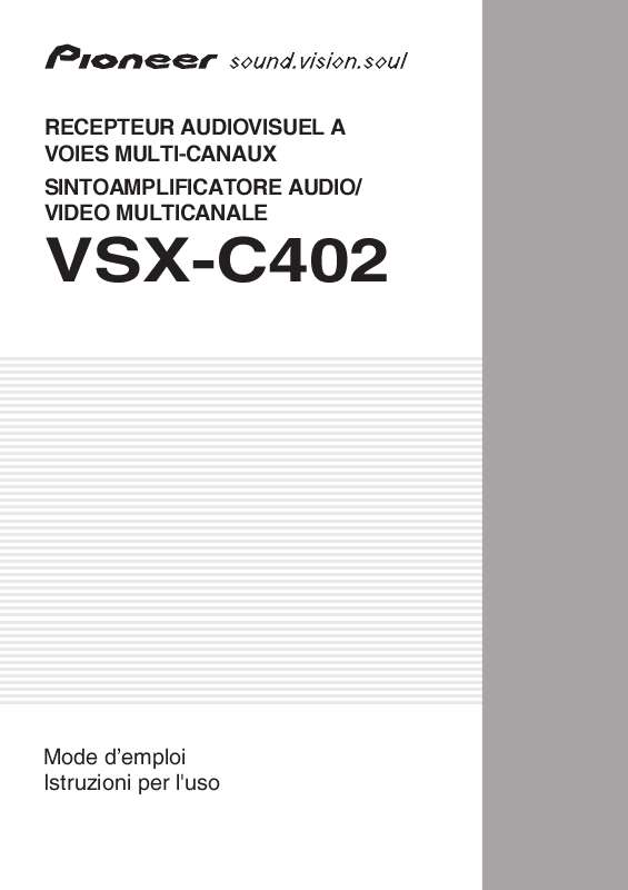 Guide utilisation PIONEER VSX-C402  de la marque PIONEER
