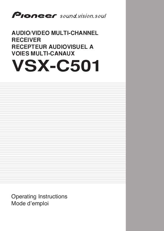 Guide utilisation PIONEER VSX-C501  de la marque PIONEER