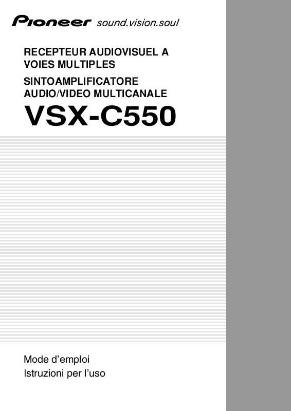 Guide utilisation PIONEER VSX-C550  de la marque PIONEER