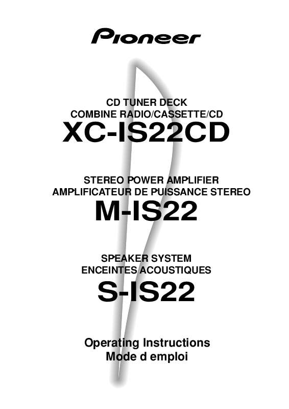 Guide utilisation  PIONEER XC-IS22CD  de la marque PIONEER