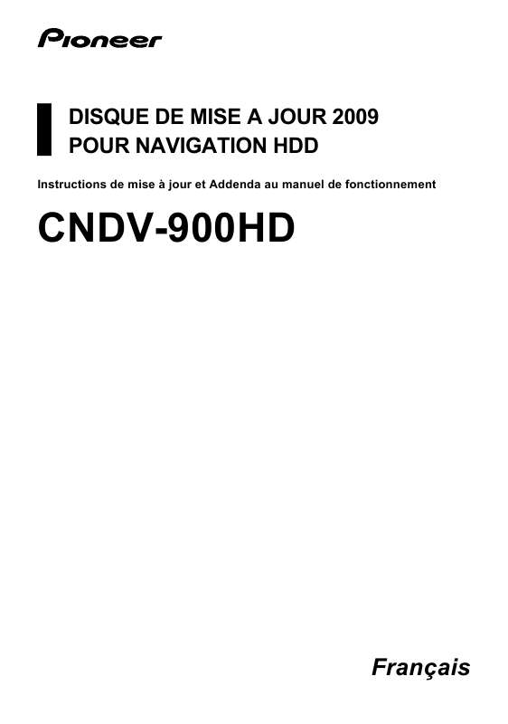 Guide utilisation PIONEER CNDV-900HD  de la marque PIONEER